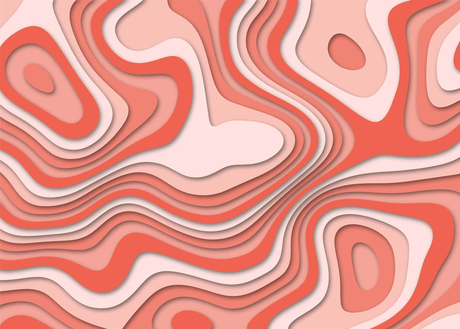 an abstract pink and white background with wavy lines